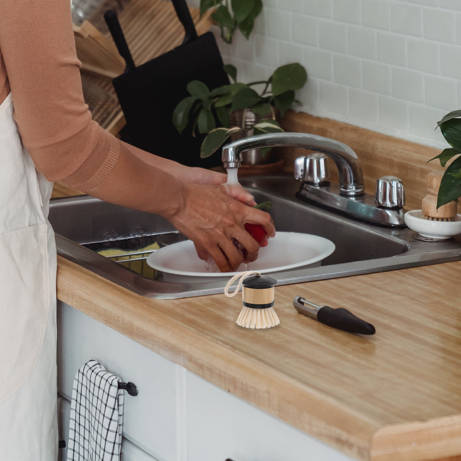 Escova de bambu para pratos, e - Dish Brush Bamboo avaliação e preço